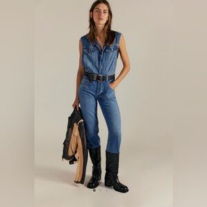 Free People We The Free All You Need Denim Coveralls